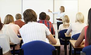 Students and tutor in class