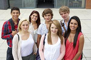 Students outside college