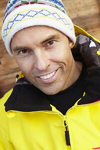 Middle Aged Man Dressed For Cold Weather