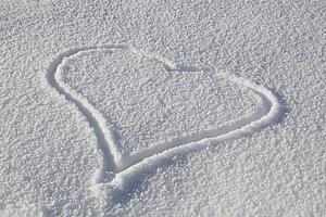 Heart Drawn In Fresh Snow