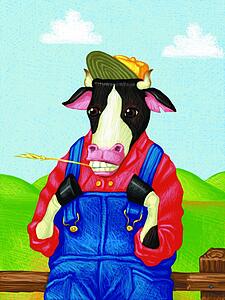Cow in Coveralls