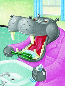 Hippo Brushing