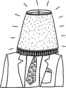 Lampshade Man - B&W