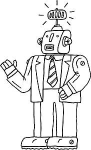 Business Robot - B&W