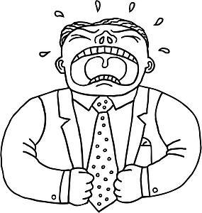 Frustrated Employee - B&W