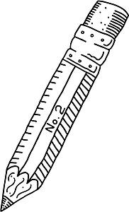 Number 2 Pencil - B&W