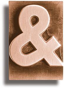 Orange Metal Shadow Ampersand