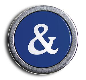 Typewriter Blue Ampersand