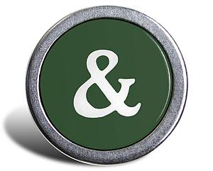 Typewriter Cast Green Ampersand