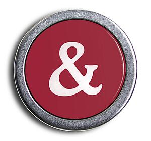Typewriter Red Ampersand