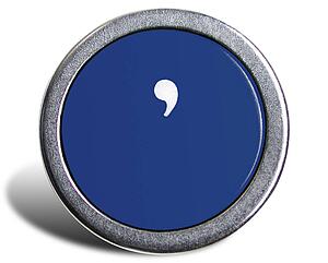 Typewriter Cast Blue Apostrophe