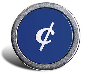 Typewriter Cast Blue Cent
