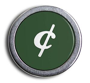 Typewriter Green Cent