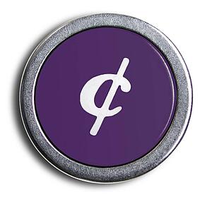 Typewriter Purple Cent