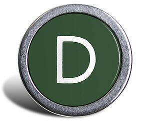 Typewriter Cast Green D