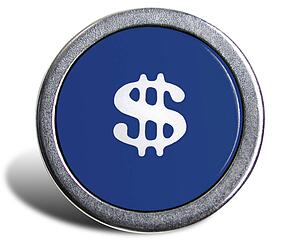Typewriter Cast Blue Dollar