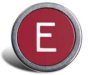 Typewriter Cast Red E