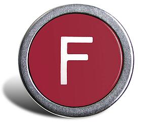 Typewriter Cast Red F
