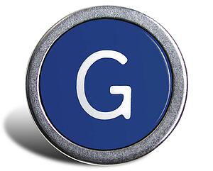 Typewriter Cast Blue G