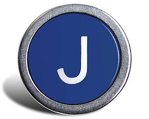 Typewriter Cast Blue J