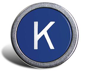 Typewriter Cast Blue K