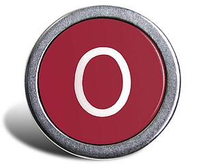 Typewriter Cast Red O