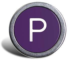 Typewriter Cast Purple P