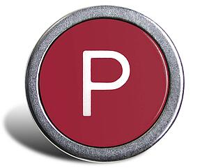 Typewriter Cast Red P