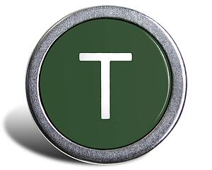 Typewriter Cast Green T