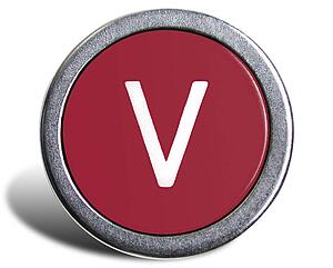 Typewriter Cast Red V