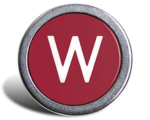Typewriter Cast Red W