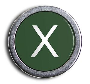 Typewriter Green X