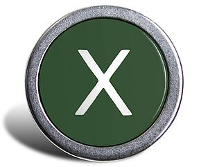 Typewriter Cast Green X