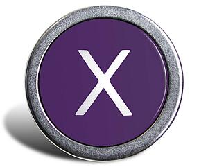 Typewriter Cast Purple X